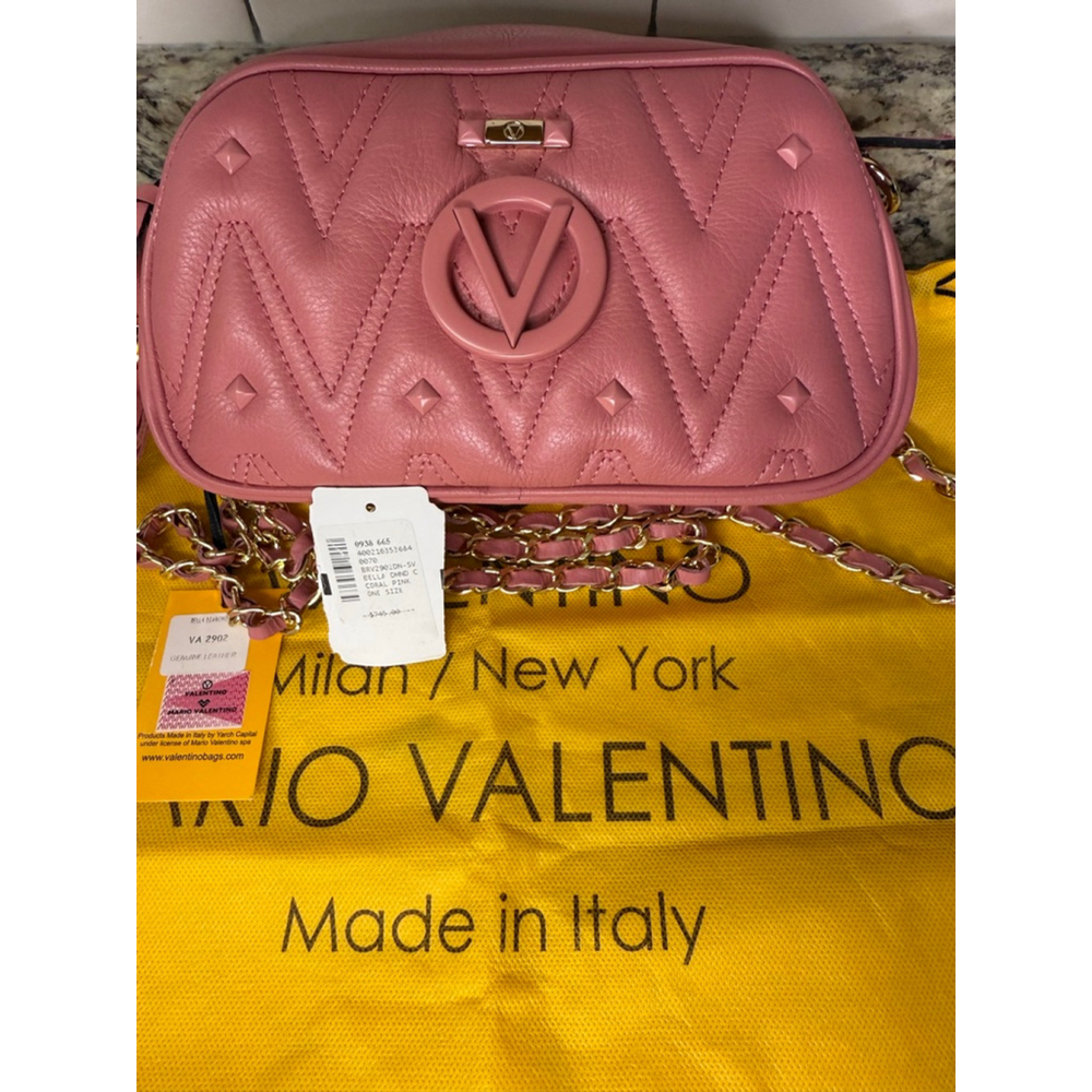Women's Mario Valentino Pink Leather Crossbody Bag - Picture 3 of 8